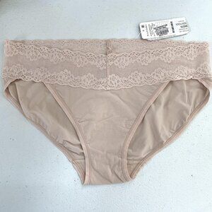 Natori Panties Womens One Size Beige Nude Bliss Perfection Lace Brief 756092